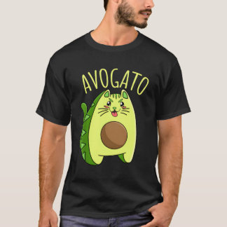 Camiseta Gato Vegetario Vegetario De Aguacate Avogato Owne