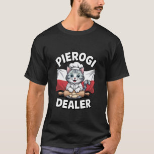 Camiseta Gato Vendedor de Pierogi Raíces Polacas Comida