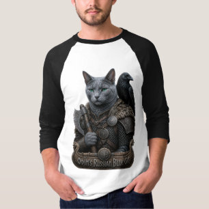 Camiseta Gato Veterano Russian Blue Odin