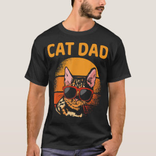 Camiseta Gato viejo estilo retro estilo padre hombres gato 