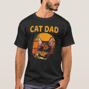 Camiseta Gato viejo estilo retro estilo padre hombres gato 