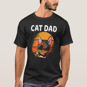 Camiseta Gato viejo estilo retro estilo padre hombres gato 