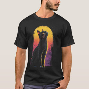 Camiseta Gato Vintage Dark Academia