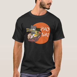 Camiseta Gato vintage de Kawaii Pho Sho Bowl vietnamita Ram