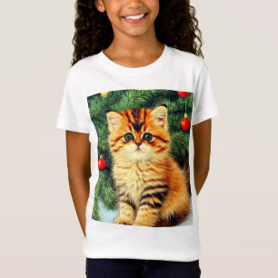 Camiseta Gato vintage de Navidad
