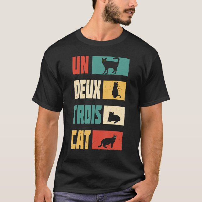 Camiseta Gato vintage de Un Deux Trois (Anverso)