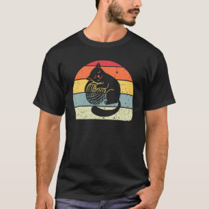 Camiseta Gato Vintage Gato Retro Silueta Gatito Animal 8