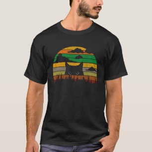 Camiseta Gato Vintage Halloween Retro