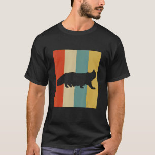 Camiseta Gato Vintage Nebelung Gatos Silhouette Feline