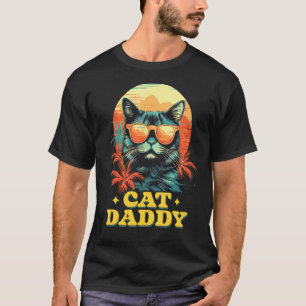 Camiseta Gato Vintage Papá Retro 90s 80s Amante de Gatos Pa