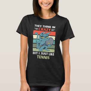 Camiseta Gato Vintage Piensan Que Estoy Loco Pero Solo Me G