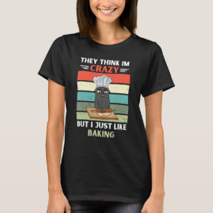 Camiseta Gato Vintage Piensan Que Estoy Loco Pero Solo Me G