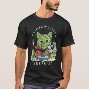 Camiseta Gato Vintage Rainbow Kitten Surprise