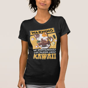 Camiseta Gato vintage Ramen Kawaii Anime Chicas de regalo j