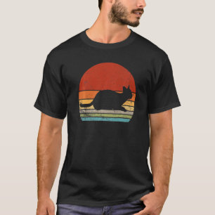 Camiseta Gato Vintage Silueta De Gato Retro Animal 60s 70s