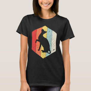 Camiseta Gato Vintage Silueta Gatito Retro Gatito Lindo 60s