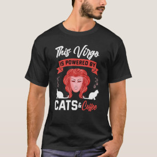 Camiseta Gato Virgo Café Signo del Zodiaco Horóscopo