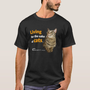 Camiseta gato vive para gatos lindo faisán gato gato