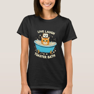 Camiseta Gato Vive Ríe Tostadora Baño
