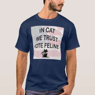 Camiseta Gato votado con bandera estadounidense