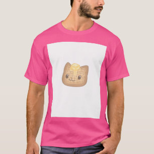 Camiseta Gato Waffle Kawaii (Singular)
