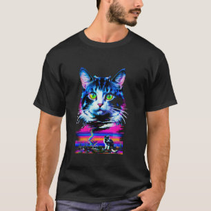 Camiseta Gato Weirdcore Glitch Trippy Vaporwave Alt Harajuk