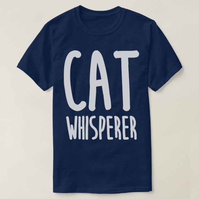 Camiseta Gato Whisperer gracioso y gato bonito (Diseño del anverso)