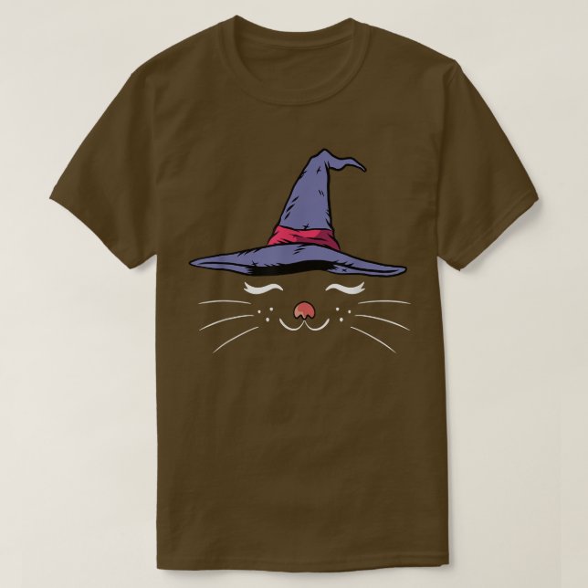 Camiseta Gato Witch Lazy Halloween Disstume lindo Kitty Kit (Diseño del anverso)
