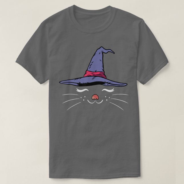 Camiseta Gato Witch Lazy Halloween Disstume lindo Kitty Kit (Diseño del anverso)