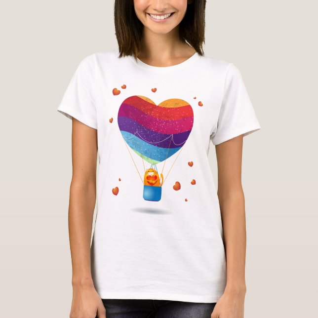 Camiseta Gato y balón de amor (Anverso)