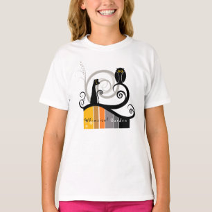 Camiseta Gato y búho