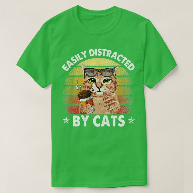 Camiseta Gato y café (Diseño del anverso)