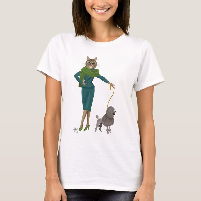 Camiseta Gato y caniche (Anverso)