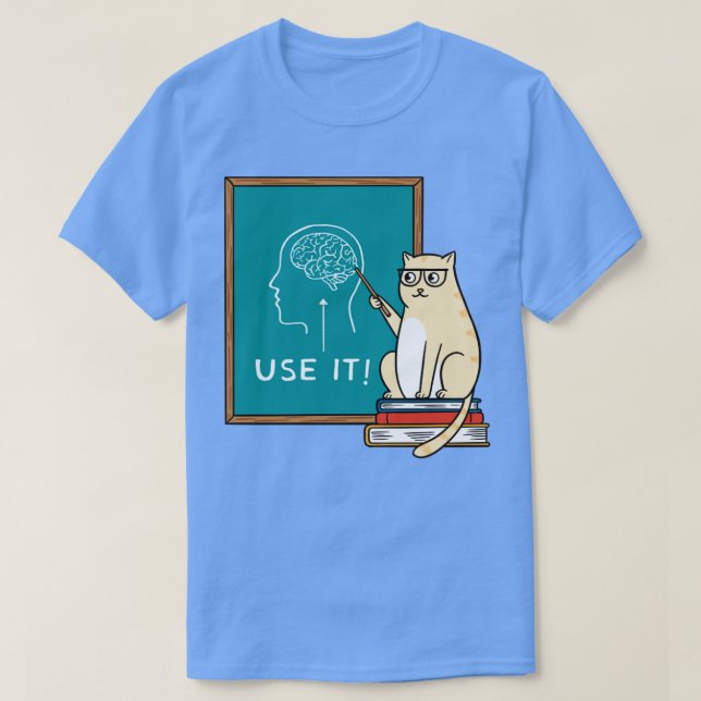 Camiseta Gato y cerebro (Diseño del anverso)