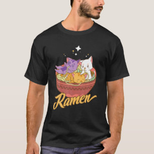 Camiseta Gato Y Gato Japonés Ramen Kawaii Tokyo Anime