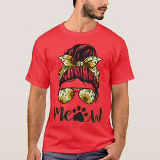 Camiseta gato y girasol 1