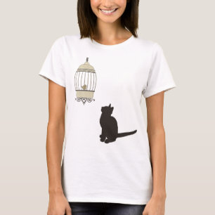 Camiseta Gato y jaula