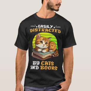 Camiseta Gato y leyendo a los fanáticos del gato Libros apa