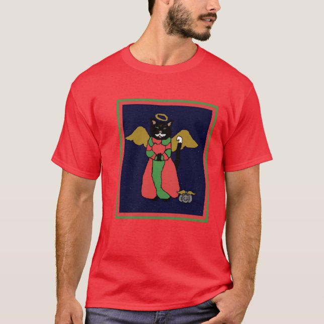 Camiseta Gato y MouseAngels de Wigglebottom (Anverso)