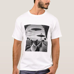 Camiseta Gato y OVNI