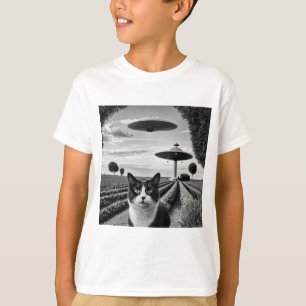 Camiseta Gato y OVNI