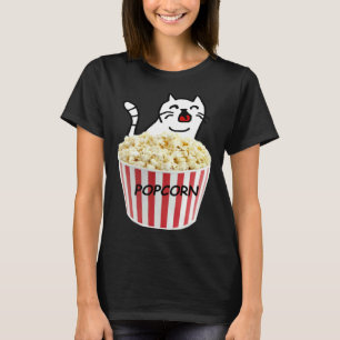 Camiseta Gato y palomitas de maíz