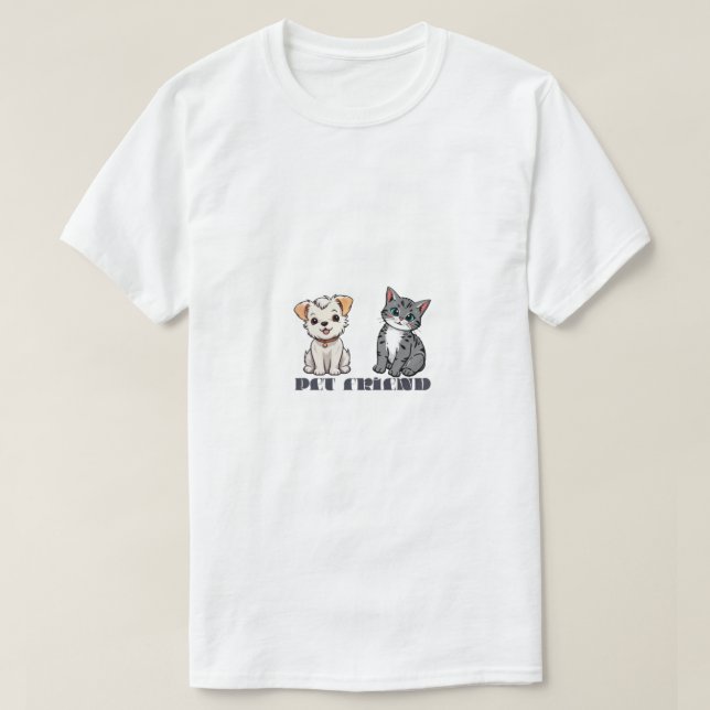 Camiseta Gato y perro  (Diseño del anverso)