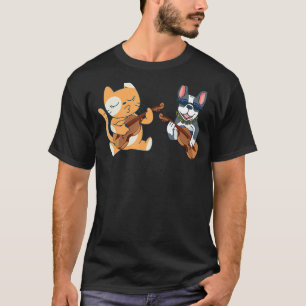 Camiseta Gato Y Perro Animales Doble Jugadores De Ayuda Dob