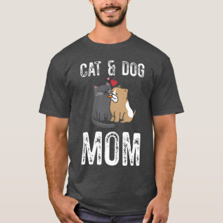 Camiseta Gato Y Perro Mamá Gato Gato Perro Gato Mamá Perro