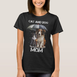 Camiseta Gato Y Perro Mamá Gato Mamá Perro Gato Mamá Perro
