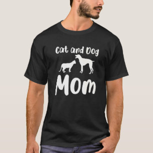 Camiseta Gato Y Perro Mamá Gatos Perros Mascotas Animales G