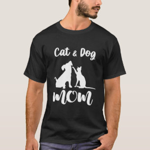 Camiseta Gato Y Perro Mamá Mascotas Animales Cachorros Para