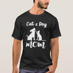 Camiseta Gato Y Perro Mamá Mascotas Animales Cachorros Para