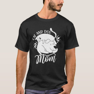 Camiseta Gato Y Perro Mamá Perro Perro Perro Gatos Madre Ma
